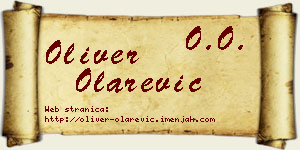 Oliver Olarević vizit kartica